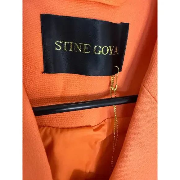 Stine Goya Orange Sleeveless Organic Cotton Tailored Vest Size L New w/ Tags - Picture 5 of 7